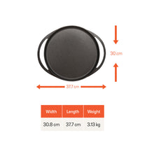 Meyer Pre-Seasoned Cast Iron Two Side Handle Flat Tawa Pan,30cm