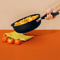 Meyer Accent Series Hard Anodized Nonstick Chef Pan with Helper Handle, 4.5 Liters, Matte Black
