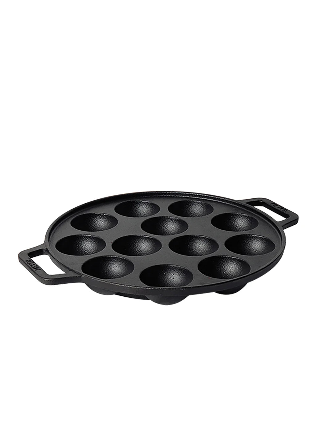 Shop Prestige Cast Iron Appam Pan 26 CM, Duel Handle Appam Pan with Glass  Lid with, Pre Seasoned Induction Cookware Black - PR48908 Online