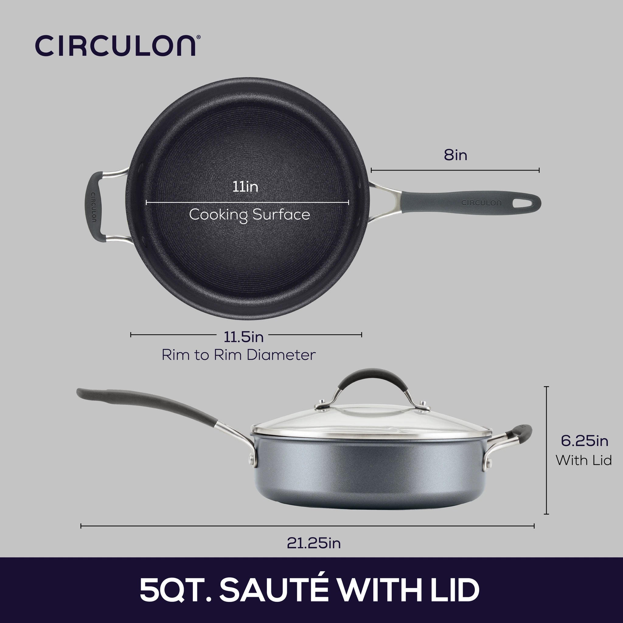 Circulon Scratch Defense A1 Series Nonstick Saute Pan with Lid ,28cm