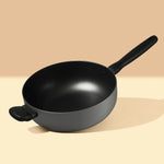 Meyer Bauhaus Nonstick Open Chef's Pan, 26 cm, Dark Grey