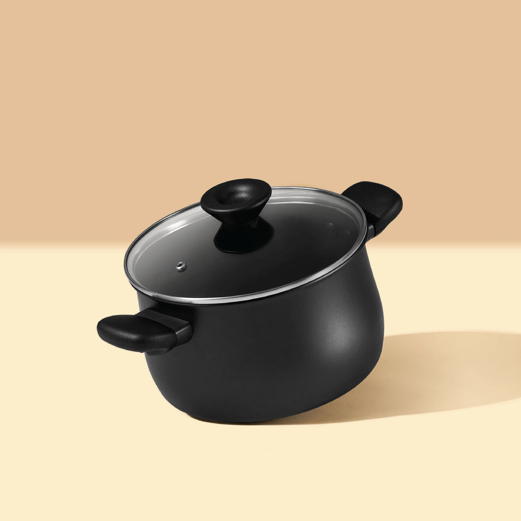 Meyer Midnight hard anodised nonstick Casserole / Stockpot, 20 cm, 3.8L
