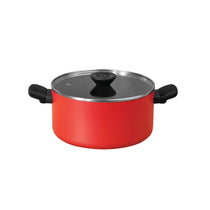 Meyer Bauhaus Nonstick Stockpot/ Casserole with lid, 24 cm, Red