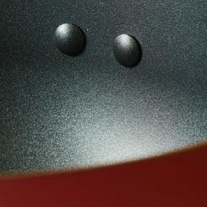 Meyer Bauhaus 2 pcs set (Aluminium Non Stick Saucier, 24Cm/3.3L + Nonstick Casserole , 5.2 Litre, 24Cm ), With Interchangeable Lid, Red