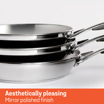 Meyer Select Stainless Steel Frypan, 20cm (Induction & Gas Compatible)