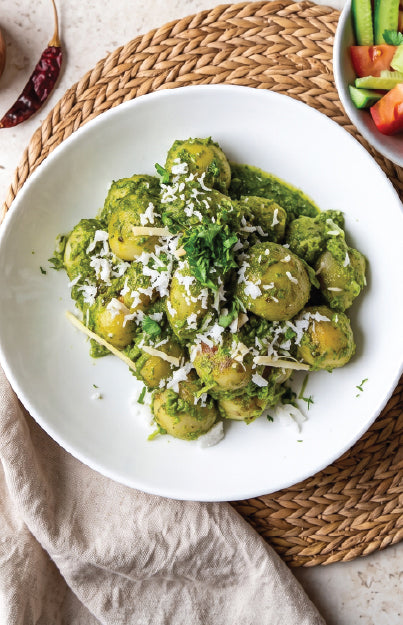 Chutney Waale Aloo: Crispy Baby Potatoes Tossed in Farali Green Chutney