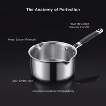MEYER Trivantage 4pcs Cookware Set (22cm Kadai + 20cm Casserole + 16cm Milkpan + 18cm Tope With Lid)