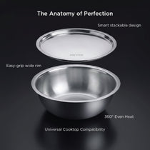 Meyer Trivantage Pro Stainless Steel Tasla with lid 18cm