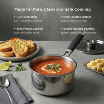 Meyer Trivantage Pro 18cm/2.4L Triply Stainless Steel Saucepan with lid