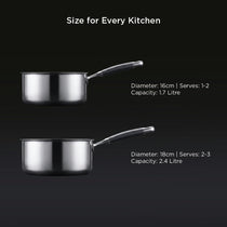 Meyer Trivantage Pro 18cm/2.4L Triply Stainless Steel Saucepan with lid