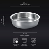 Meyer Trivantage pro 22cm Triply Stainless Steel Lagdi with lid