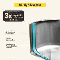 MEYER Presta  3L Tri-ply with Outer Lid Pressure Cooker