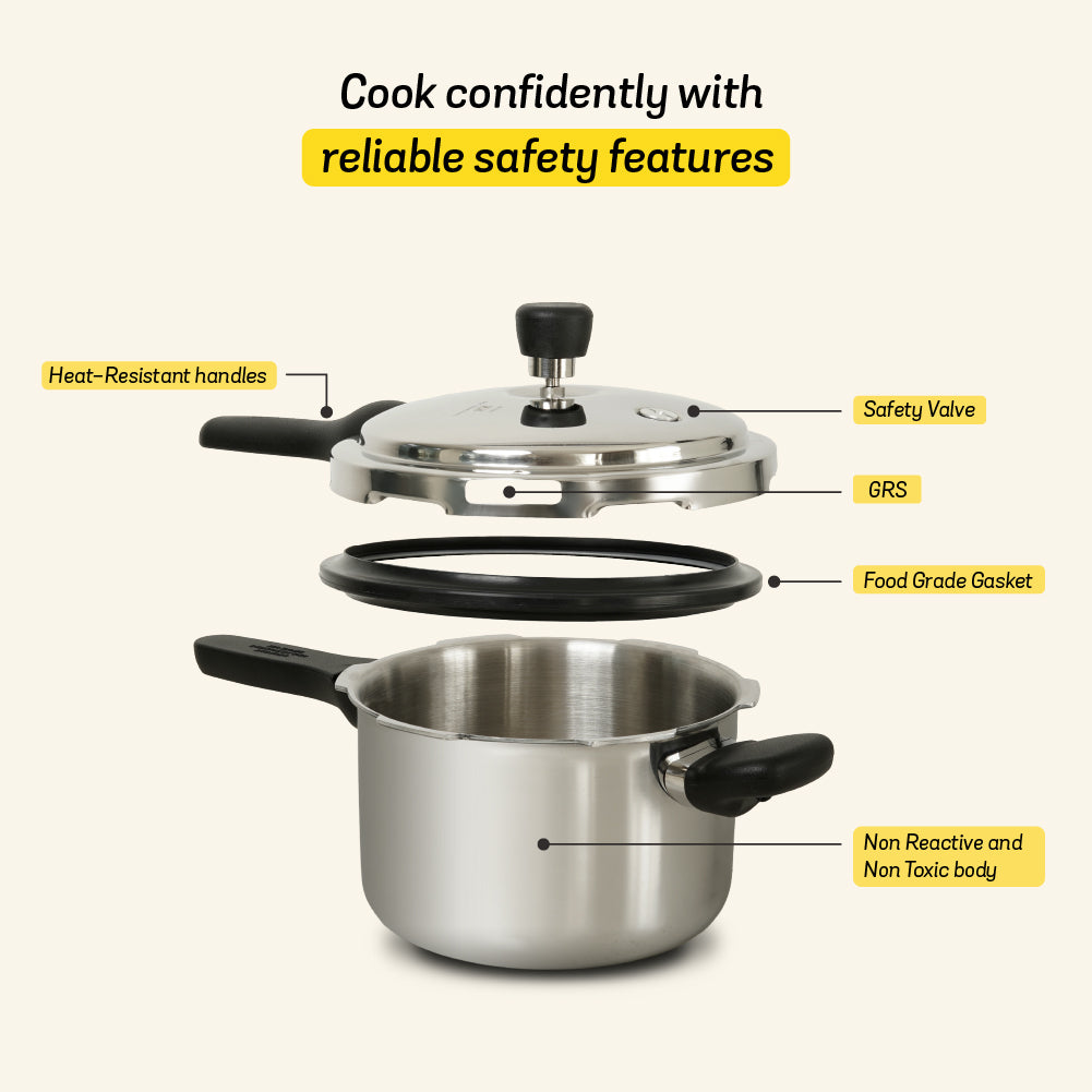 MEYER Presta 5.5L Tri-ply with Outer Lid Pressure Cooker