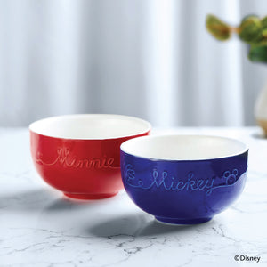 Meyer Disney Bon Voyage Ceramic Ramen Bowl Set of 2, 1 L Each (Red and Blue)