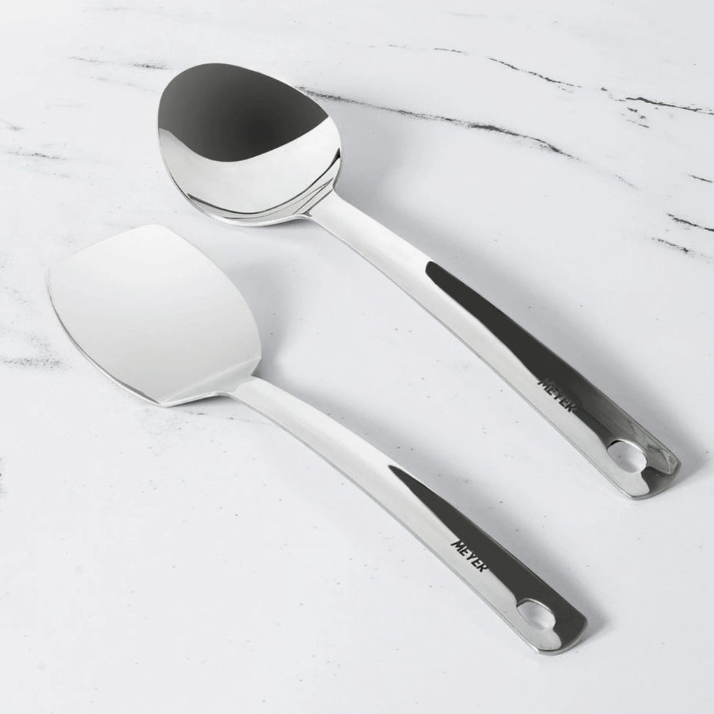 Meyer Stainless Steel Accessories 2 pcs set -  ( Turner, 32cm  + Serving Spoon, 32cm  )