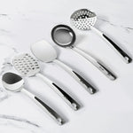 Meyer Stainless Steel Accessories 5 pcs set -  ( Turner, 32cm + Slotted Turner, 33cm + Serving Spoon, 32cm  + Skimmer,32 cm  + Ladle, 30cm  )