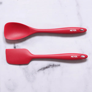 Meyer Silicone Accessories 3 pcs set - (Spatula + Turner + Brush ), Red