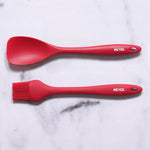 Meyer Silicone Accessories 2 pcs set -  ( Turner + Brush ) ,Red
