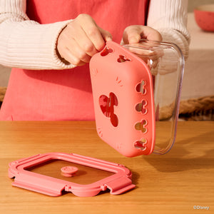 Disney Square Glass and Rectangle Glass Container with Air Tight Detachable Lid