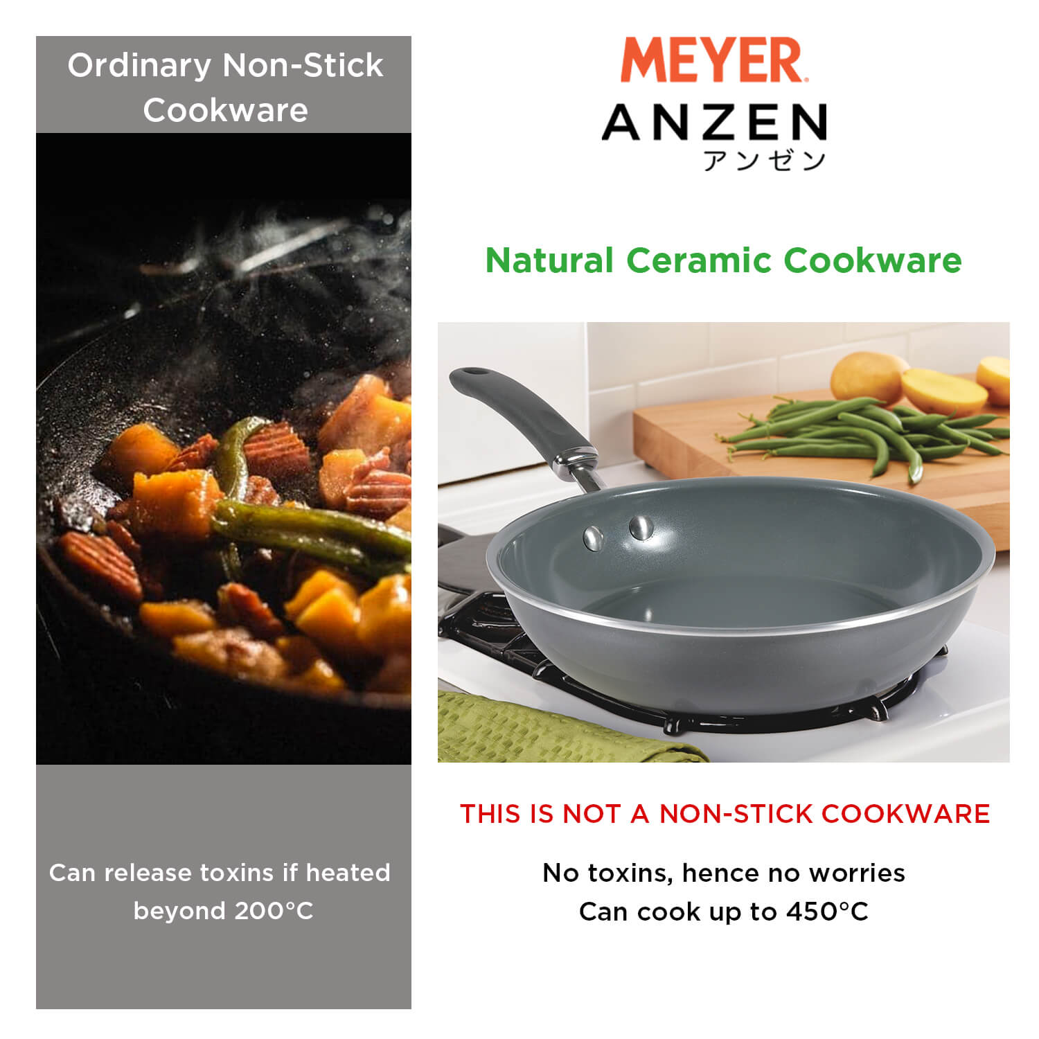 Meyer Anzen 2 piece Set -20cm frypan +24cm frypan - Pots and Pans