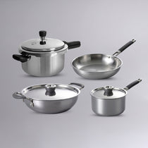 MEYER Trivantage 4pcs Cookware Set (5.5L Pressure cooker + 26cm Kadai With Lid + 18cm Saucepan With Lid + 18cm Frypan)