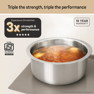 Meyer Trivantage 16cm Tri-Ply Stainless Steel Tope With Lid