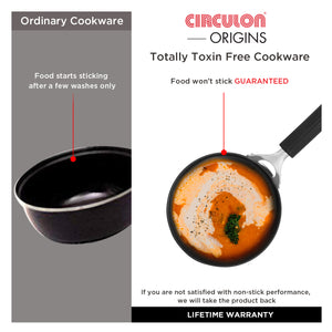 Circulon Origins 16cm Saucepan Non-Stick + Hard Anodized, Black (Suitable For Gas & Induction)