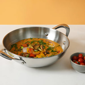 Meyer Select Stainless Steel Kadai 22cm (Induction & Gas Compatible)