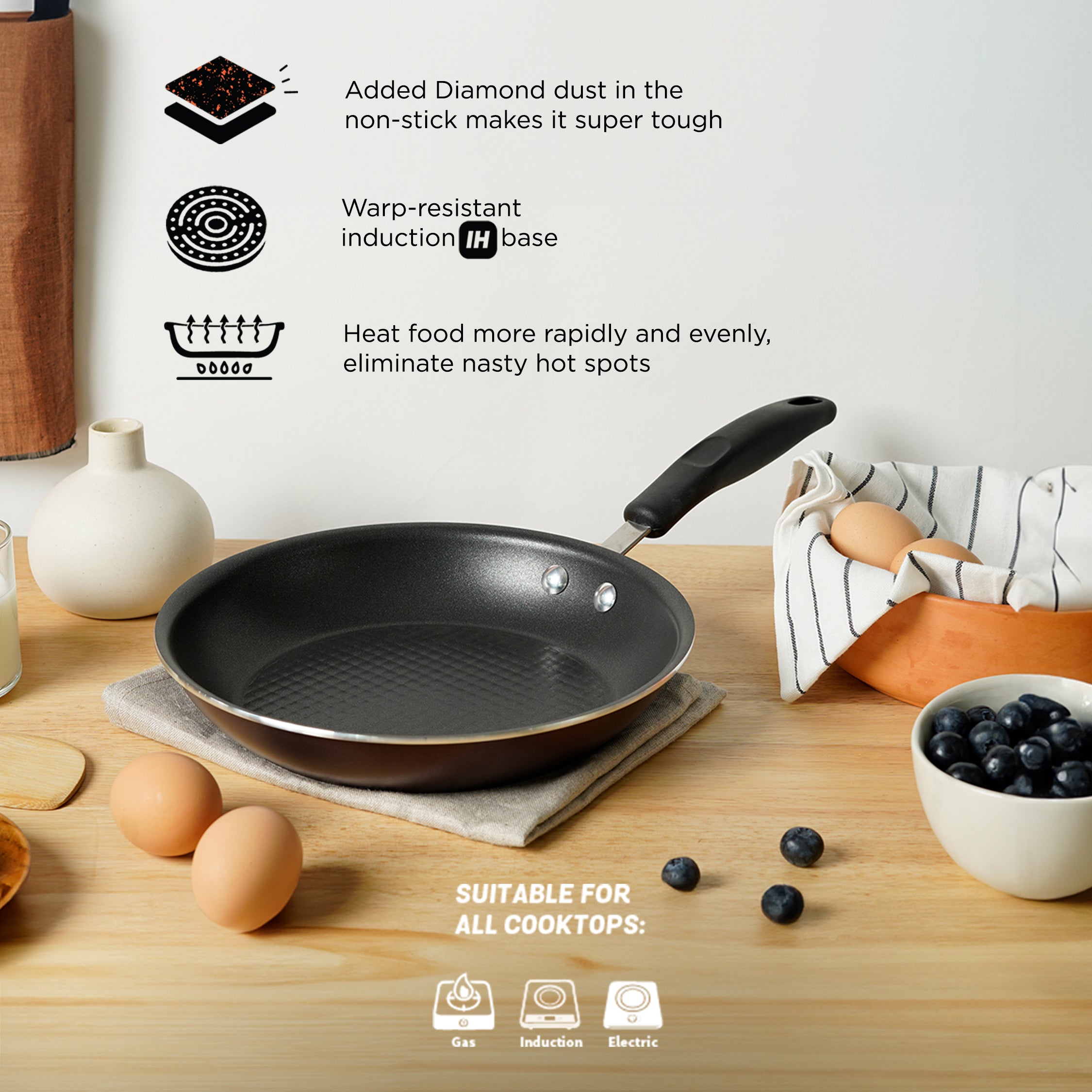 Meyer Merlot Non-Stick Open Frypan, 28cm