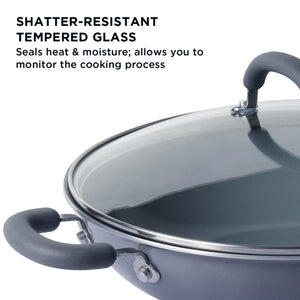 Meyer Anzen Ceramic Coated Cookware 30cm Wok / Kadai with Lid