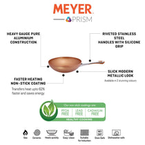 Prism Non-Stick Stirfry/Wok with Stick Handle 26cm, Copper [Induction Compatible] - Pots and Pans