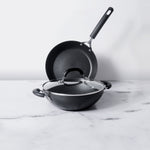 Circulon Origins Non-Stick+Hard Anodized 3 piece 24cm Frypan + 24cm Kadai, Cookware Set - Pots and Pans