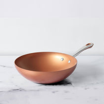 Prism Non-Stick Stirfry/Wok with Stick Handle 26cm, Copper [Induction Compatible] - Pots and Pans
