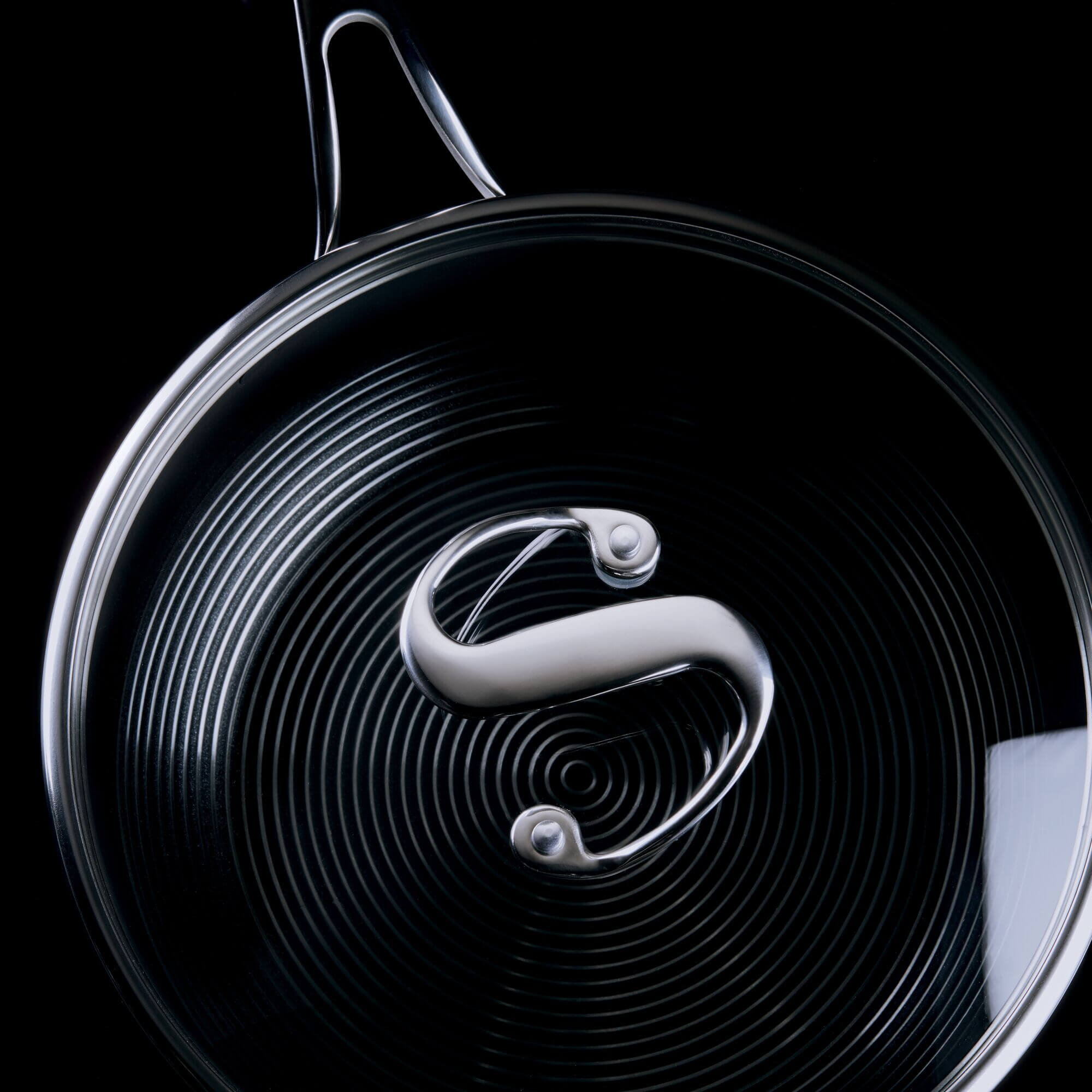 Circulon Clad Stainless Steel Chef's Pan and Spoon Set with Hybrid SteelShield and Nonstick Technology, 24cm, Silver
