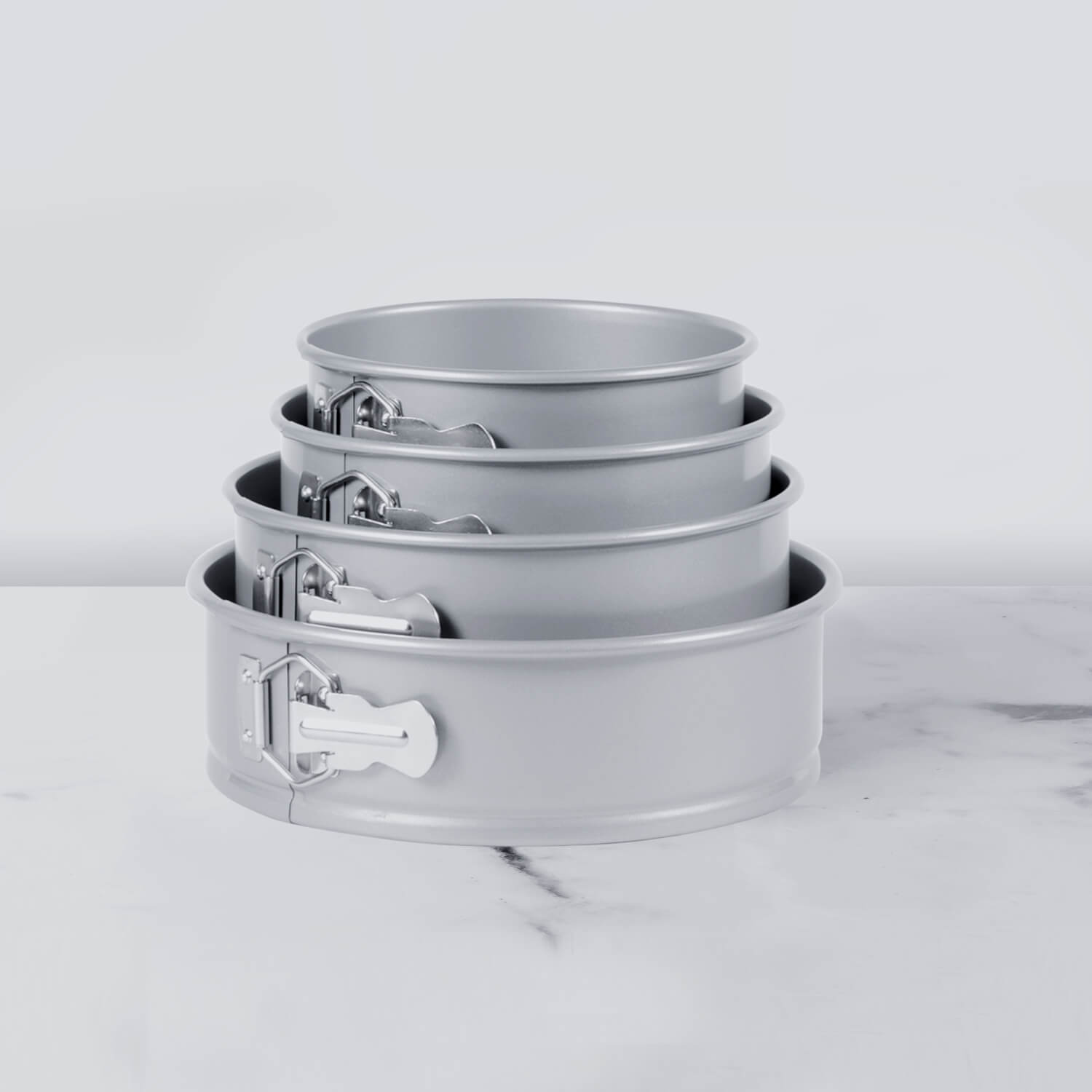 Meyer Bakemaster 4-Piece Bakeware Set - 16cm + 18cm +20cm + 23cm Springform Cake Tin - Pots and Pans