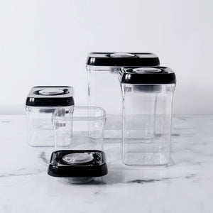 Meyer 4 piece Vacuum Seal Air Tight Container Set (500ml + 1000ml Tall + 1000ml Wide + 2000ml)) - Pots and Pans