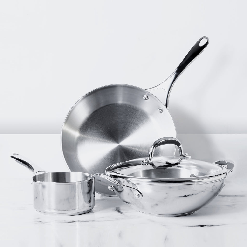 Meyer Select Stainless Steel 4-Piece Cookware Set (Gas and Induction Compatible) - Pots and Pans