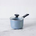 Meyer Forgestone Non-Stick Saucepan 16cm, Stone Grey [Induction & Gas Compatible] - Pots and Pans