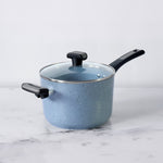 Meyer Forgestone Non-Stick Saucepan 20cm, Stone Grey [Induction & Gas Compatible] - Pots and Pans