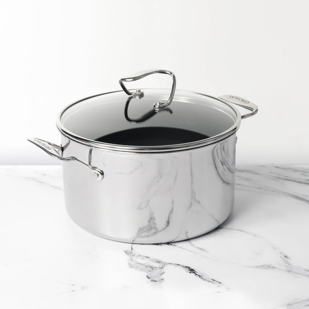 Circulon Clad Stainless Steel Casserole/Biryani Pot with Hybrid SteelShield and Nonstick Technology, 26cm ,Silver