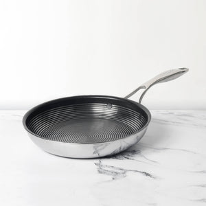 Circulon Clad Stainless Steel Frying Pan / Skillet with Hybrid SteelShield and Nonstick Technology, 22cm, Silver