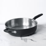 Meyer Accent Series Stainless Steel Saute Pan with Helper Handle, 4.5 Litres