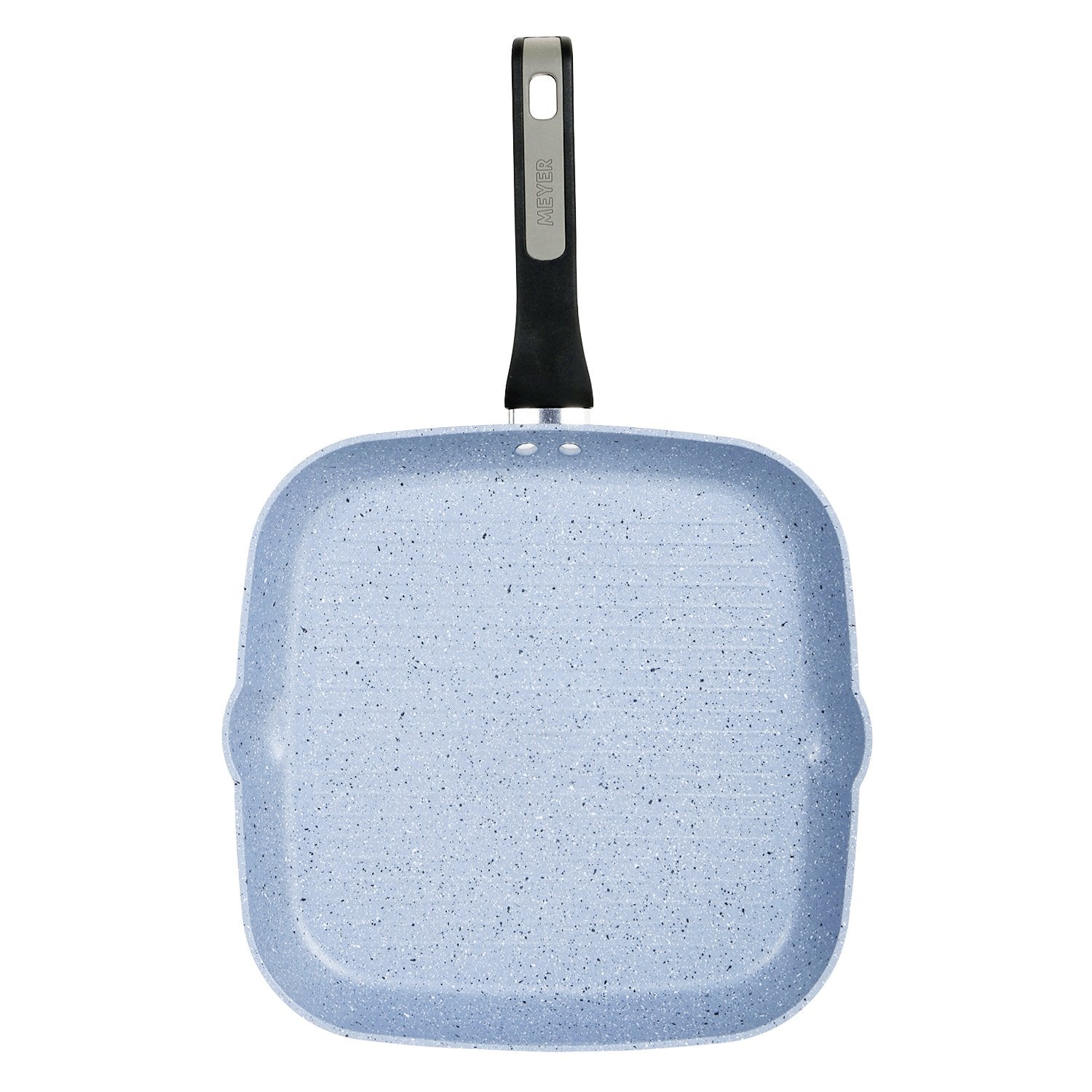 Meyer Forgestone Non-Stick Flat Tawa/Square Griddle Pan 28cm, Stone Grey [Induction & Gas Compatible] - Pots and Pans