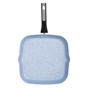 Meyer Forgestone Non-Stick Flat Tawa/Square Griddle Pan 28cm, Stone Grey [Induction & Gas Compatible] - Pots and Pans