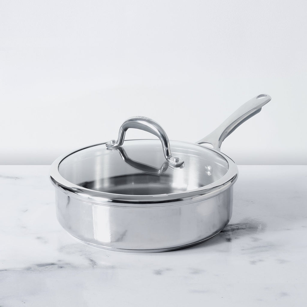 Meyer Select Stainless Steel Sautepan 24cm (Induction & Gas Compatible) - Pots and Pans