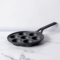 Meyer Pre Seasoned Cast Iron Appam Pan, 20cm