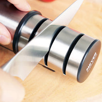 Meyer Stainless Steel Knife Sharpener 3 Stage Sharpening Tool for Kitchen