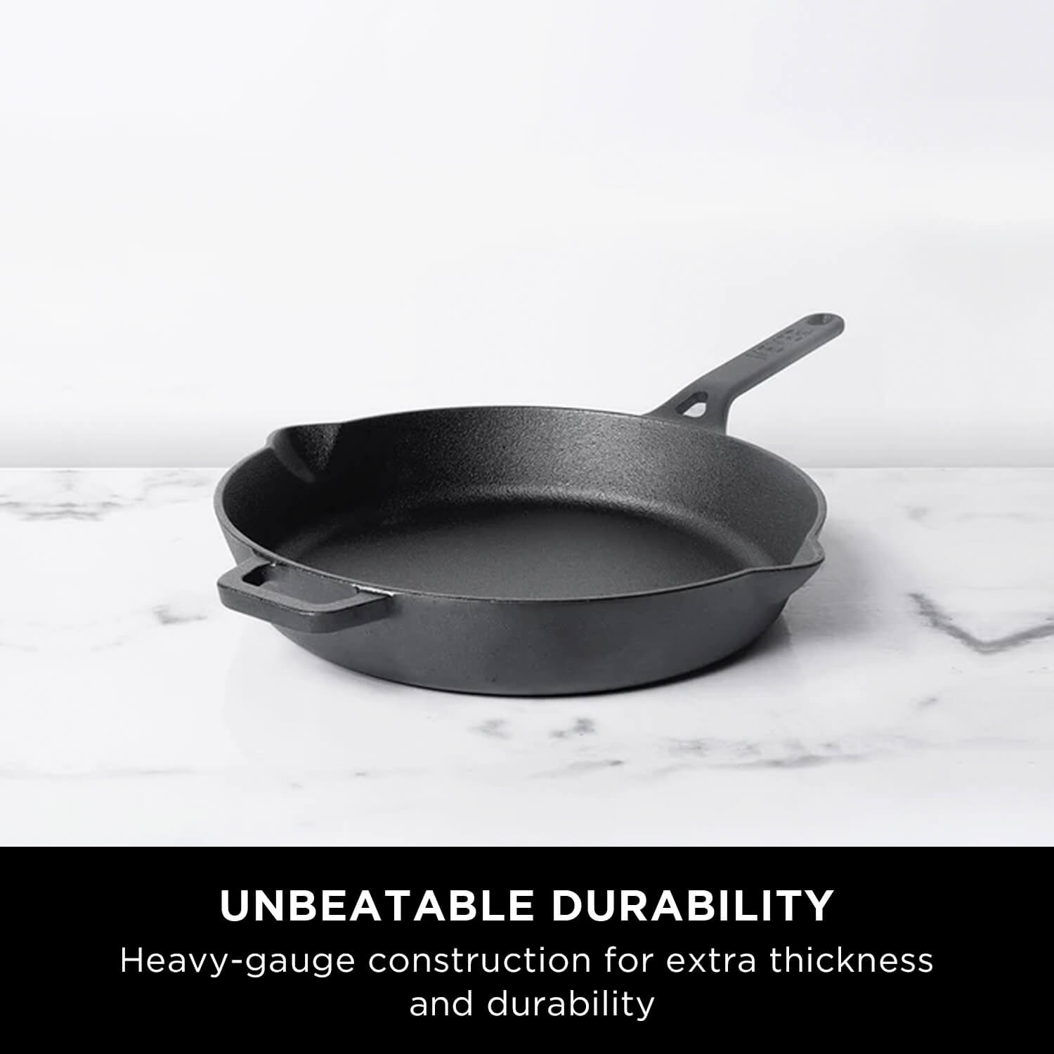 Meyer Pre-Seasoned Cast Iron 2 Piece Cookware Set - 25cm Grill Pan + 26cm Frypan