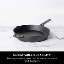 Meyer Pre-Seasoned Cast Iron 2 Piece Cookware Set - 25cm Grill Pan + 26cm Frypan