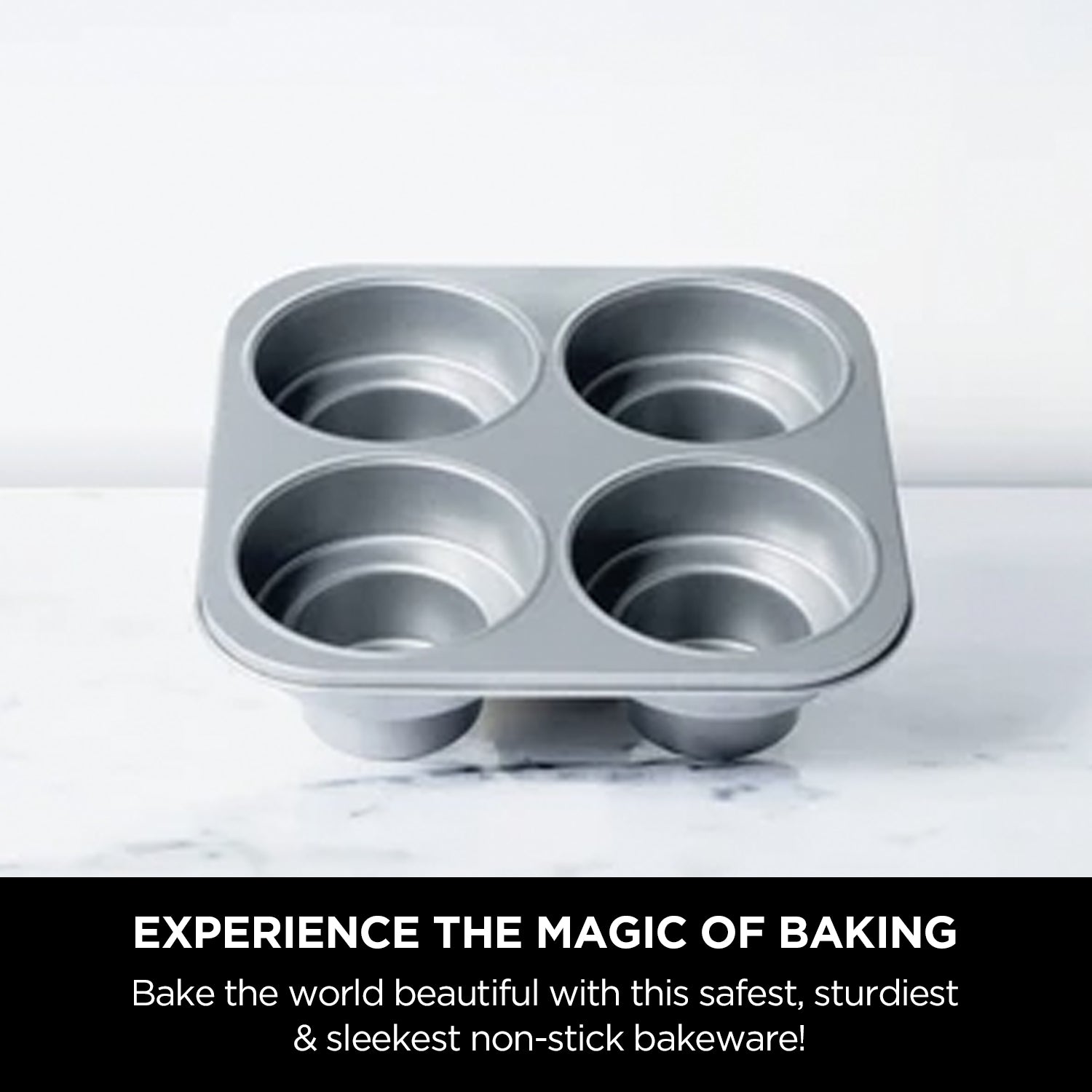 Meyer Bakemaster 2-Piece Bakeware Set - 4 cup Square Cake pan + 4 cup Round Cake pan